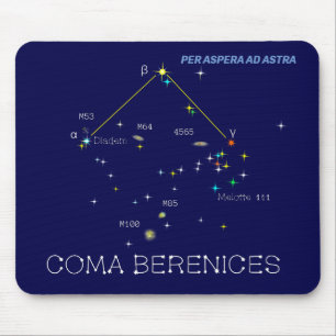 Noordelijke Hemisphere Constellation Coma Berenice Muismat