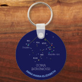 Noordelijke Hemisphere Constellation Coma Berenice Sleutelhanger (Voorkant)