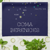 Noordelijke Hemisphere Constellation Coma Berenice Theedoek (Gevouwen)