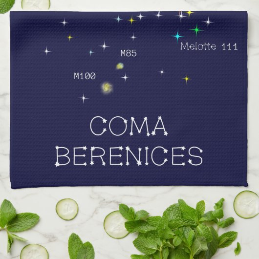 Noordelijke Hemisphere Constellation Coma Berenice Theedoek (Gevouwen)