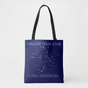 Noordelijke Hemisphere Constellation Coma Berenice Tote Bag