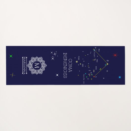 Noordelijke Hemisphere Constellation Coma Berenice Yogamat (Achterkant (horizontaal))