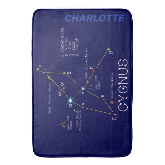 Noordelijke Hemisphere Constellation Cygnus Badmat (Voorkant Verticaal)