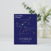 Noordelijke Hemisphere Constellation Cygnus Briefkaart (Staand voorkant)