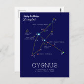 Noordelijke Hemisphere Constellation Cygnus Briefkaart (Voorkant / Achterkant)
