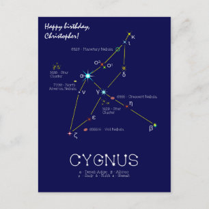 Noordelijke Hemisphere Constellation Cygnus Briefkaart