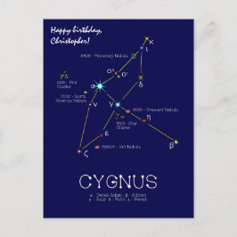 Noordelijke Hemisphere Constellation Cygnus Briefkaart