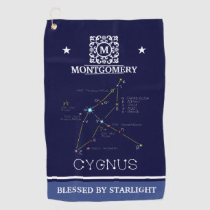 Noordelijke Hemisphere Constellation Cygnus Golfhanddoek