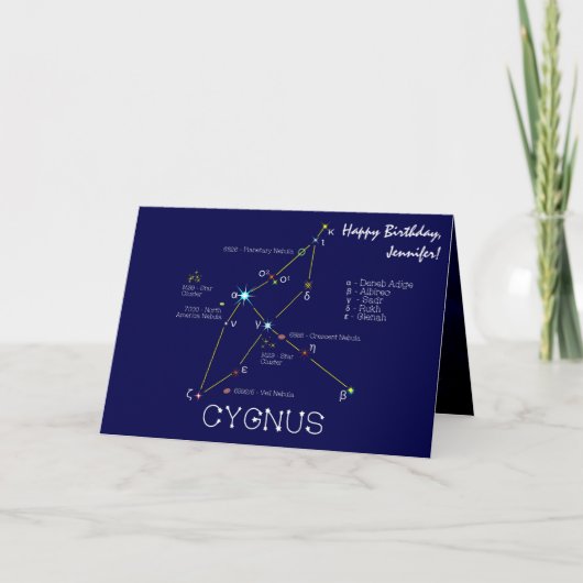 Noordelijke Hemisphere Constellation Cygnus Kaart (Voorkant)