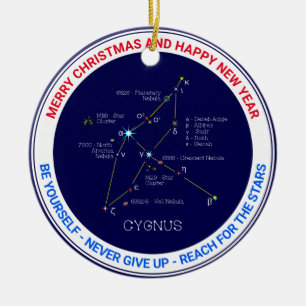 Noordelijke Hemisphere Constellation Cygnus Keramisch Ornament