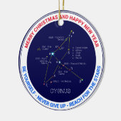 Noordelijke Hemisphere Constellation Cygnus Keramisch Ornament (Links)