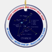 Noordelijke Hemisphere Constellation Cygnus Keramisch Ornament (Achterkant)