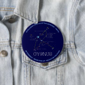 Noordelijke Hemisphere Constellation Cygnus Ronde Button 4,0 Cm (In situ)