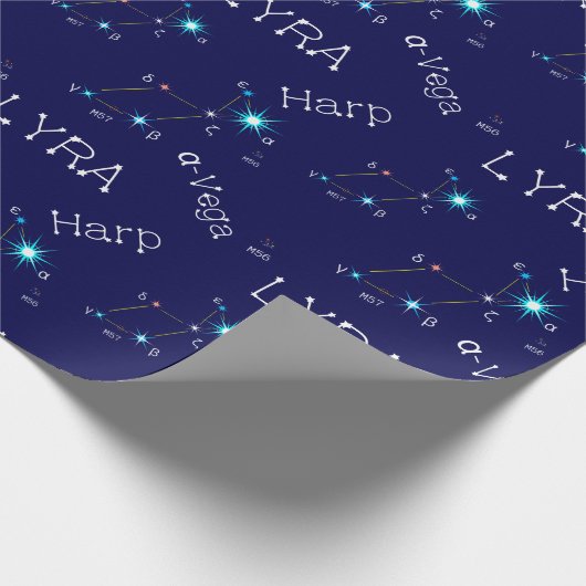 Noordelijke Hemisphere Constellation Lyra Cadeaupapier (Hoek)