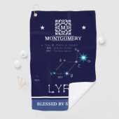 Noordelijke Hemisphere Constellation Lyra Golfhanddoek (Insitu)