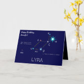 Noordelijke Hemisphere Constellation Lyra Kaart (Gele Bloem)