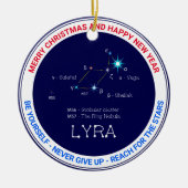 Noordelijke Hemisphere Constellation Lyra Keramisch Ornament (Voorkant)