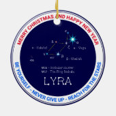 Noordelijke Hemisphere Constellation Lyra Keramisch Ornament (Achterkant)