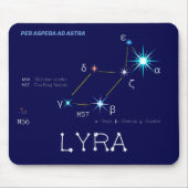 Noordelijke Hemisphere Constellation Lyra Muismat (Voorkant)