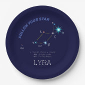 Noordelijke Hemisphere Constellation Lyra Papieren Bordje (Voorkant)
