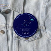 Noordelijke Hemisphere Constellation Lyra Ronde Button 4,0 Cm (In situ)