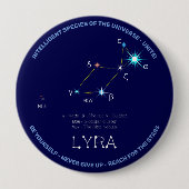 Noordelijke Hemisphere Constellation Lyra Ronde Button 4,0 Cm (Voorkant)