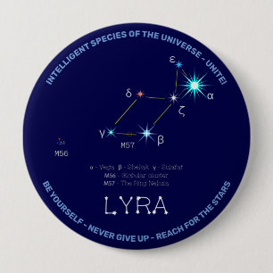 Noordelijke Hemisphere Constellation Lyra Ronde Button 4,0 Cm