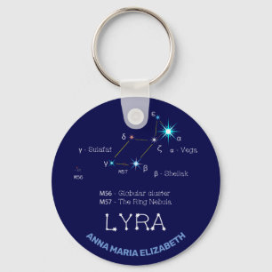 Noordelijke Hemisphere Constellation Lyra Sleutelhanger