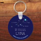 Noordelijke Hemisphere Constellation Lyra Sleutelhanger (Voorkant)