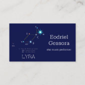 Noordelijke Hemisphere Constellation Lyra Visitekaartje (Voorkant)
