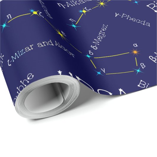 Noordelijke Hemisphere Constellation Ursa Major Cadeaupapier (Rol Hoek)