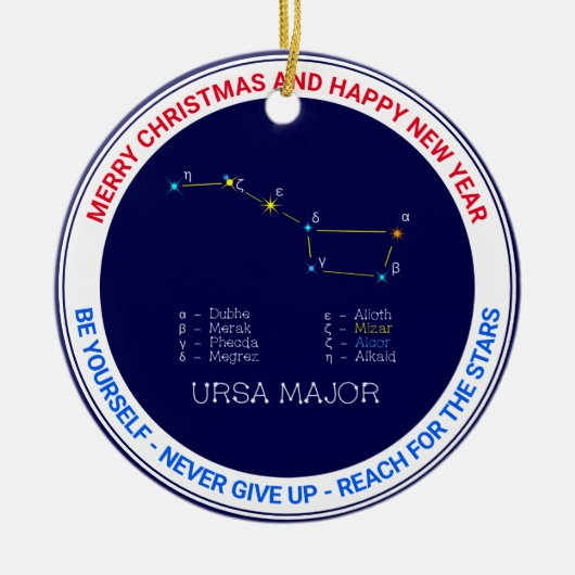 Noordelijke Hemisphere Constellation Ursa Major Keramisch Ornament (Voorkant)