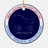 Noordelijke Hemisphere Constellation Ursa Major Keramisch Ornament (Achterkant)