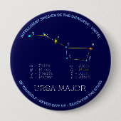 Noordelijke Hemisphere Constellation Ursa Major Ronde Button 4,0 Cm (Voorkant)