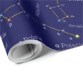 Noordelijke Hemisphere Constellation Ursa Minor Cadeaupapier (Rol Hoek)