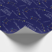 Noordelijke Hemisphere Constellation Ursa Minor Cadeaupapier (Hoek)