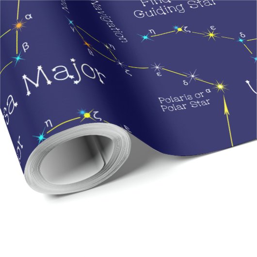 Noordelijke Hemisphere Constellation Ursa Minor Cadeaupapier (Rol Hoek)