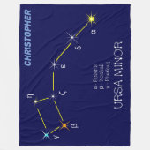 Noordelijke Hemisphere Constellation Ursa Minor Fleece Deken (Voorkant)