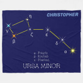 Noordelijke Hemisphere Constellation Ursa Minor Fleece Deken (Voorkant (Horizontaal))