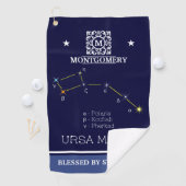Noordelijke Hemisphere Constellation Ursa Minor Golfhanddoek (Insitu)