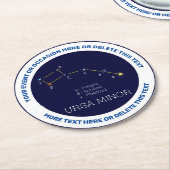 Noordelijke Hemisphere Constellation Ursa Minor Ronde Kartonnen Onderzetter (Gebogen)