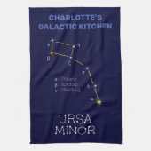 Noordelijke Hemisphere Constellation Ursa Minor Theedoek (Verticaal)