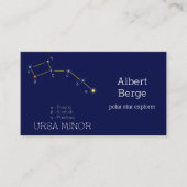 Noordelijke Hemisphere Constellation Ursa Minor Visitekaartje (Voorkant)