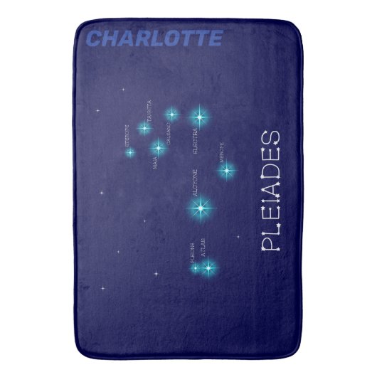 Noordelijke Hemisphere Pleiades Star Formation Badmat (Voorkant Verticaal)