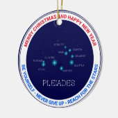 Noordelijke Hemisphere Pleiades Star Formation Keramisch Ornament (Links)