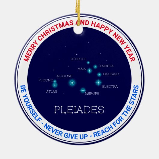 Noordelijke Hemisphere Pleiades Star Formation Keramisch Ornament (Achterkant)