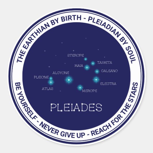 Noordelijke Hemisphere Pleiades Star Formation Ronde Sticker (Voorkant)