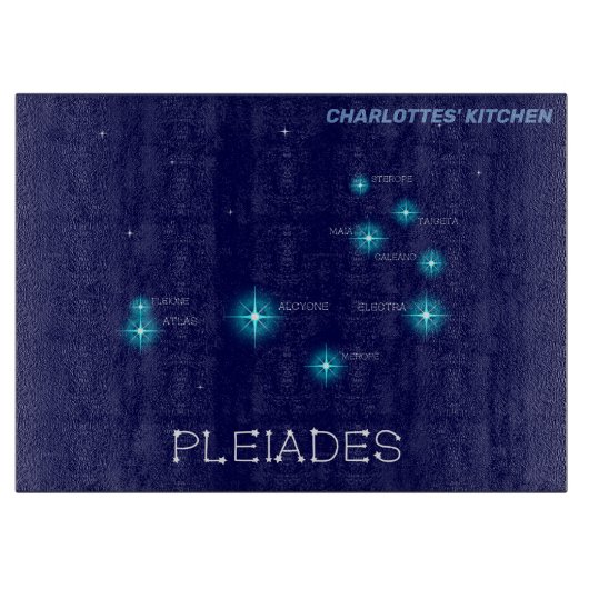Noordelijke Hemisphere Pleiades Star Formation Snijplank (Voorkant)