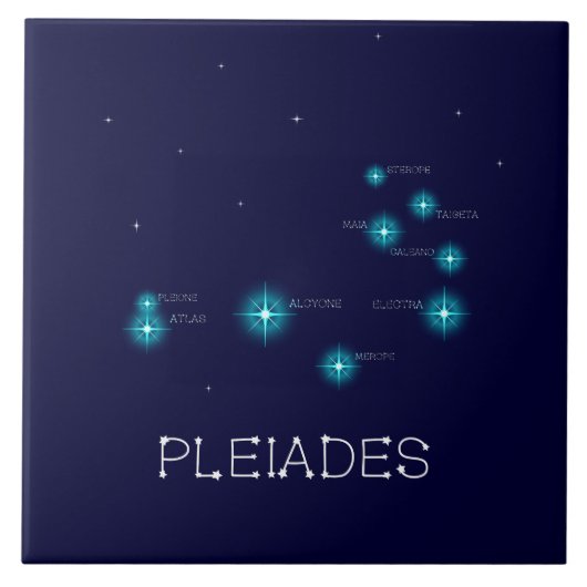 Noordelijke Hemisphere Pleiades Star Formation Tegeltje (Voorkant)