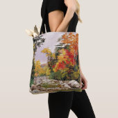 Noordelijke - herfstgewonden, witte bergen, tote bag (Dichtbij)